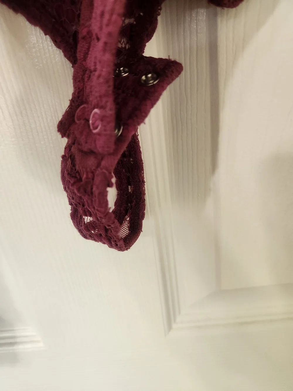 Free People Angelina Bodysuit in Winetasting Sz Med